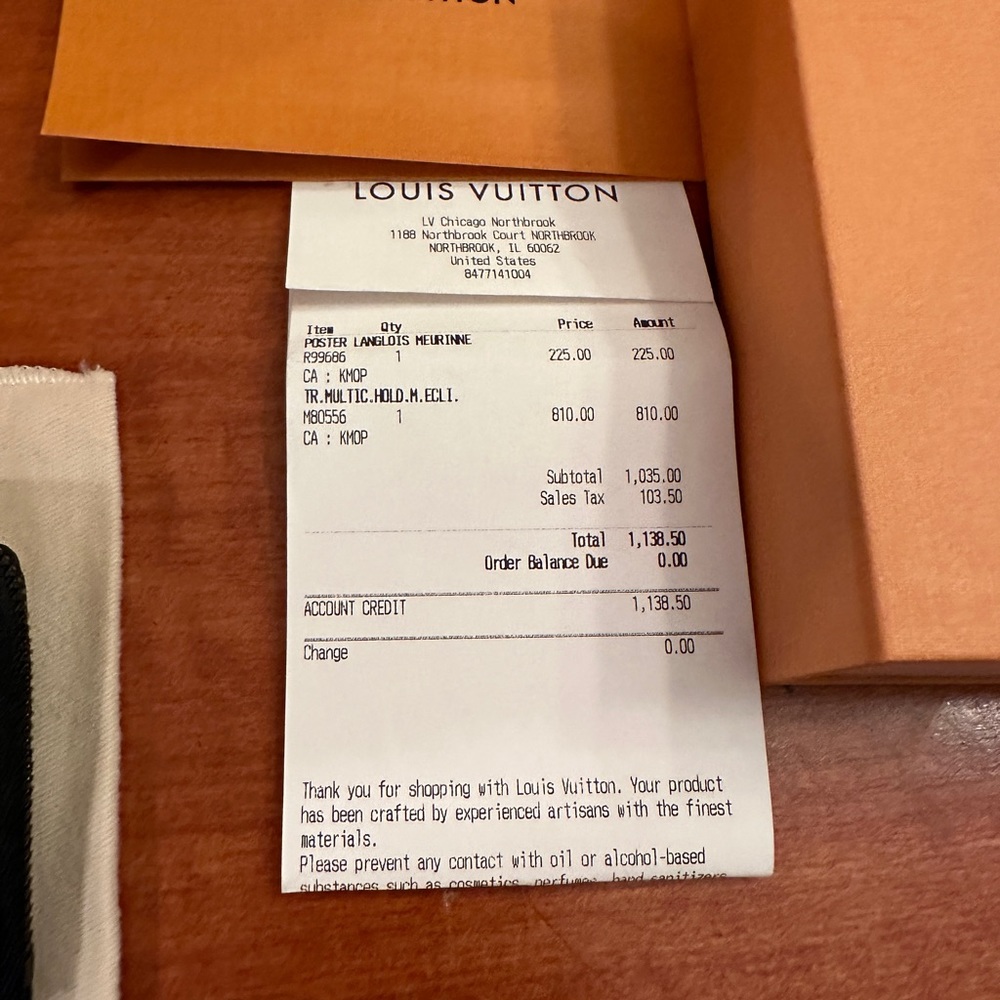 NEW Louis Vuitton Mens Eclipse Multi Card Holder Trunk M80556 + Original Receipt - Picture 3 of 9